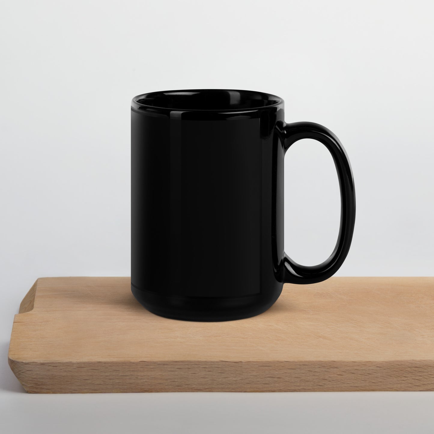 STACKED Black Glossy Mug