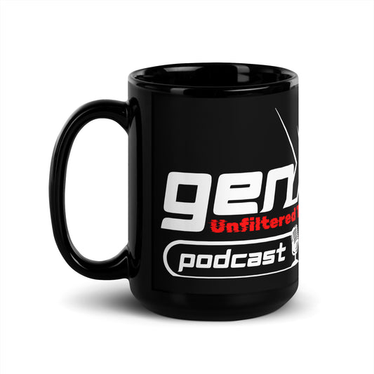 Gen X Unfiltered Truth Black Glossy Mug