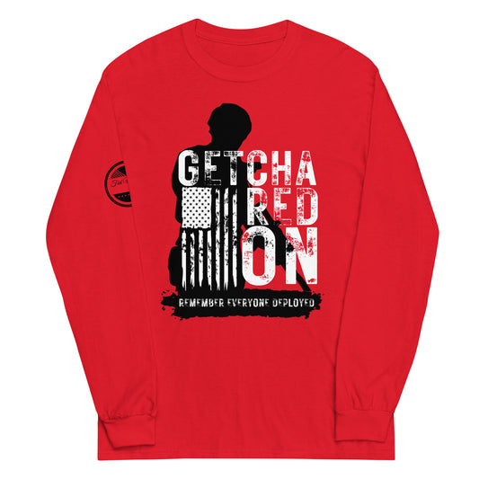 GETCHA RED ON DISTRESSED Long Sleeve